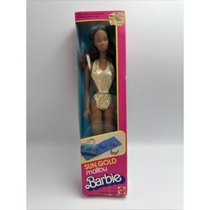 Sun Gold Malibu Christie AA Barbie Doll Vintage Mattel #7745 New in Box 1983